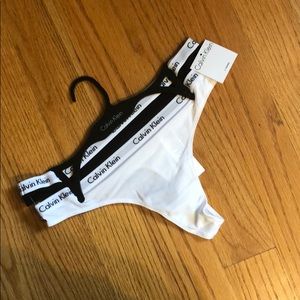 CALVIN KLEIN logo thong panty set